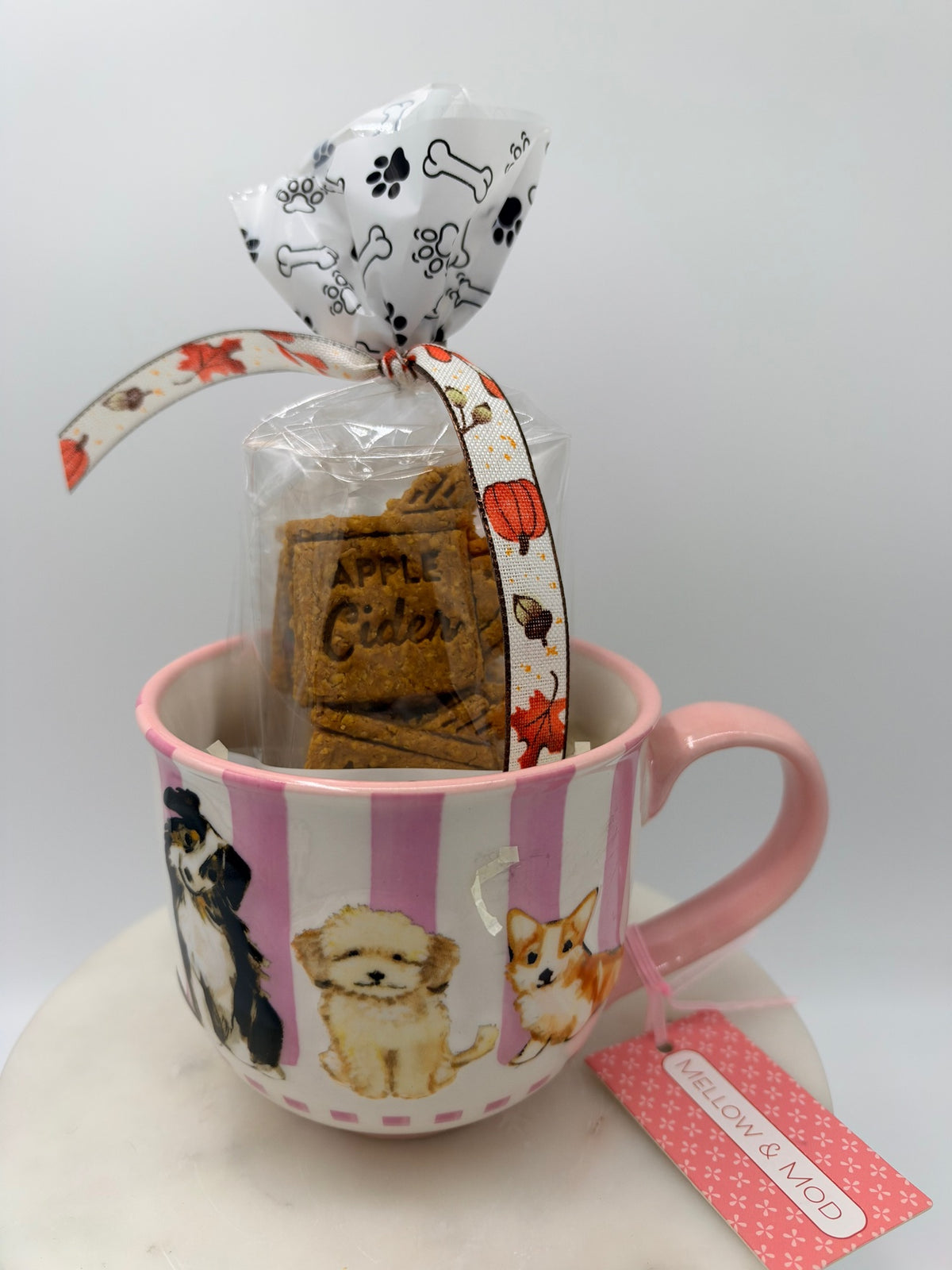 Pink Puppy Mug Gift Set angled