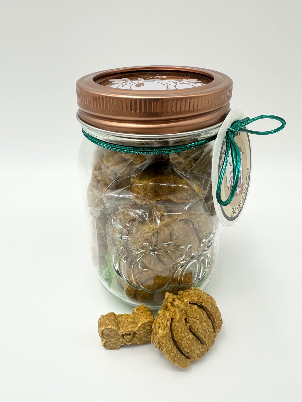 Pumpkin & Bones Treat Jar side view